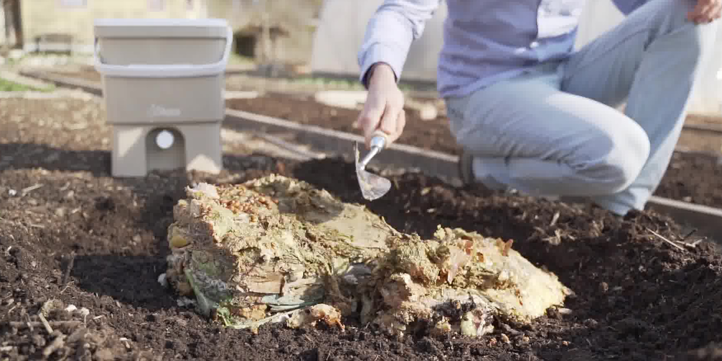 Bury the fermented waste from your urban composter