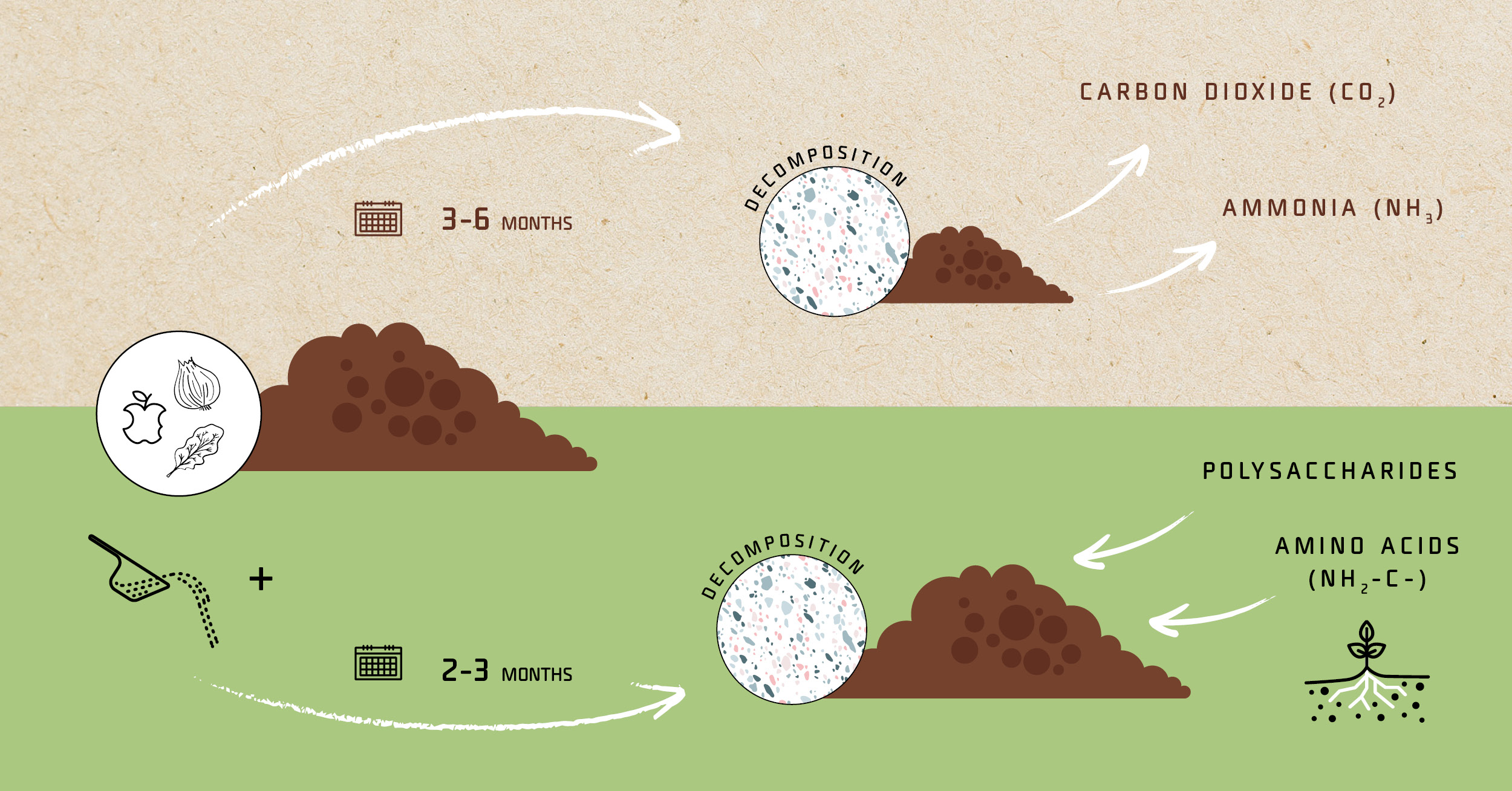 Comparison of bokashi and classic composting