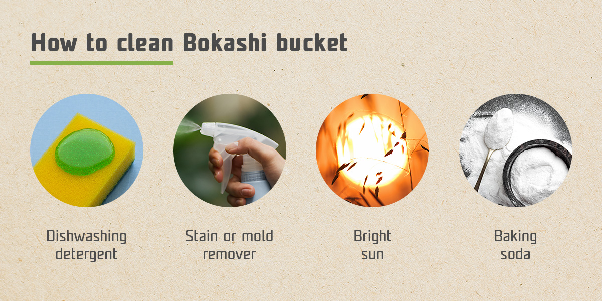 So reinigen Sie den Bokashi-Eimer, damit er nicht stinkt – Infografiken